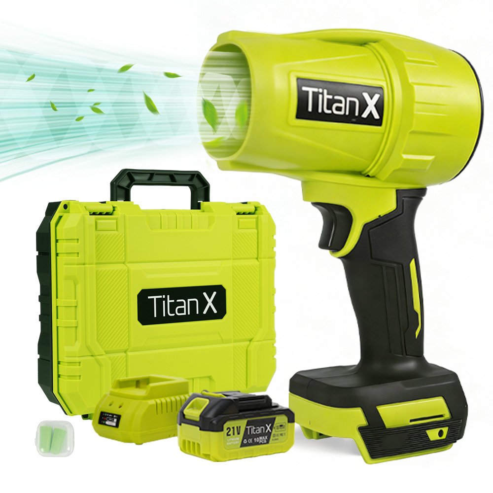 60c6b7ad90b559d993eb1ce04dab2e32 TitanX 21V Cordless Leaf Blower & Portable Snow Blower – 1300mAh Battery for Garden & Outdoor Use - Image 1